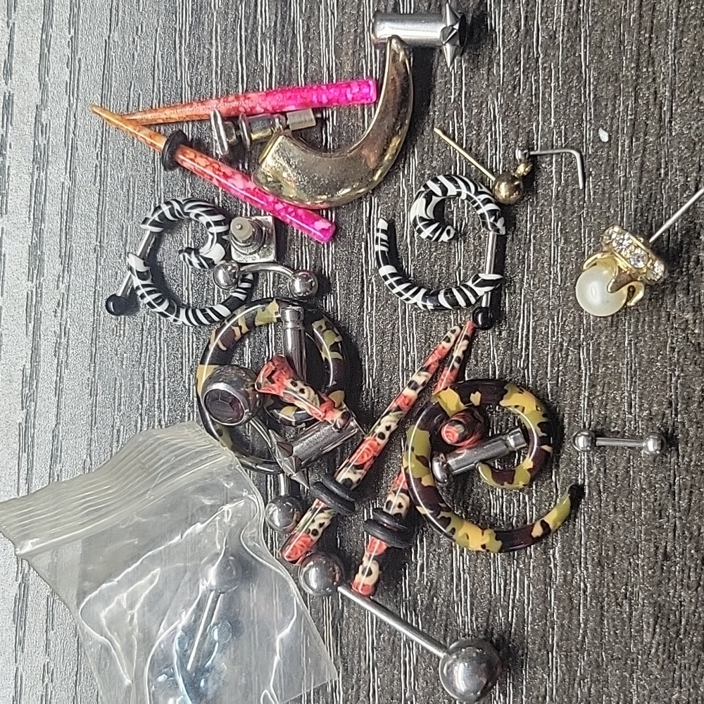 Lot of Various Body Piercing Jewelry